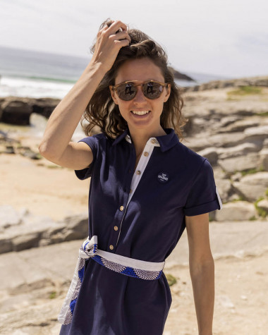 Maritime polo dress - Navy