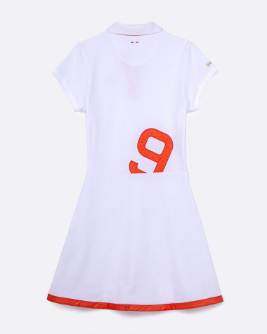 Yachting polo dress - White