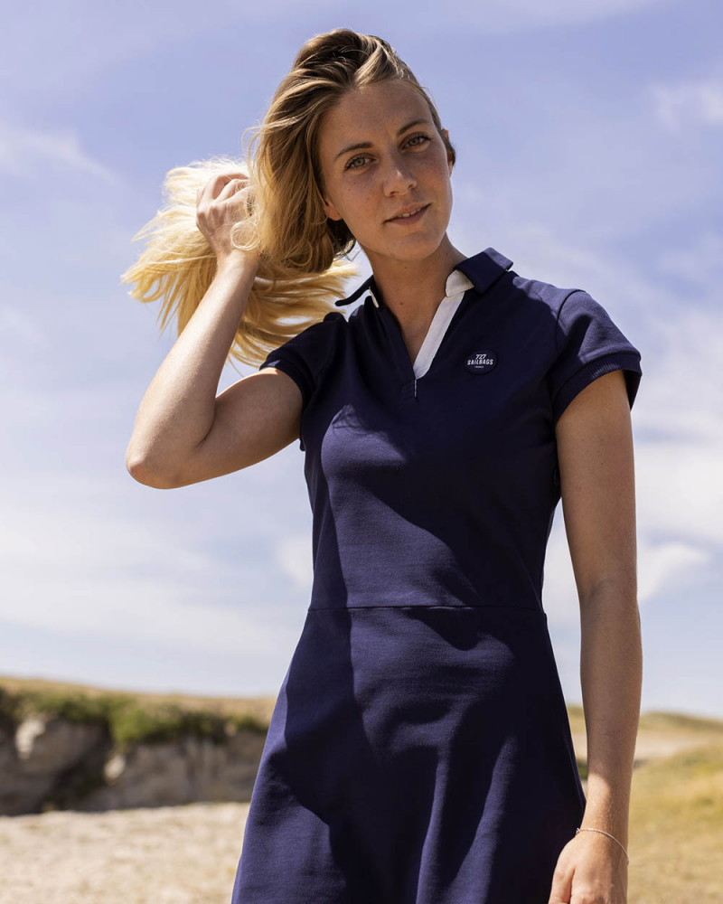 Yachting polo dress - Navy