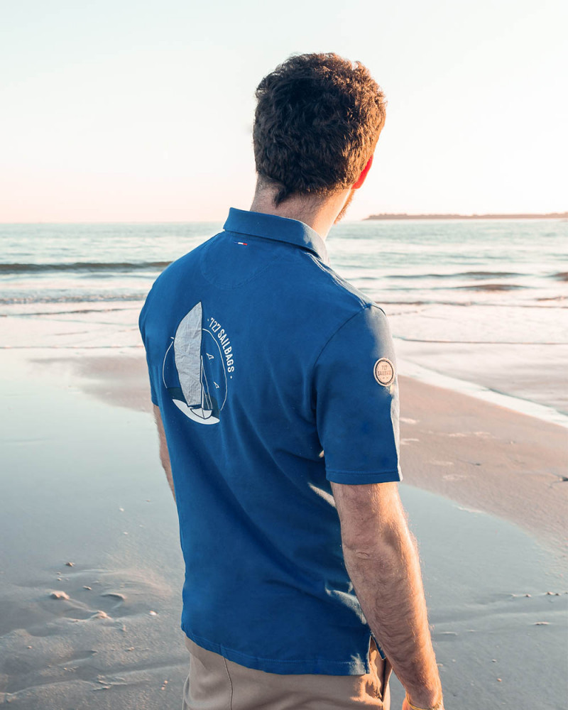 Short-sleeved Men Polo shirt - Blue