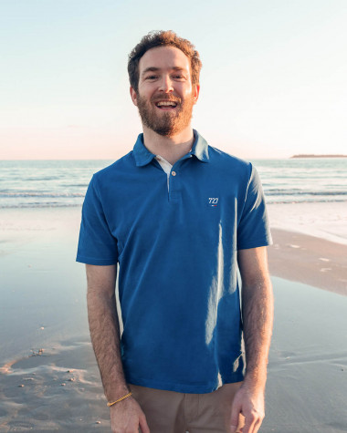 Short-sleeved Men Polo shirt - Blue