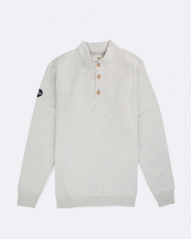 Men's sailor sweater in wool · Beige