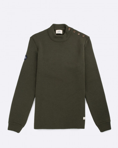 Men's sailor sweater in wool Navy