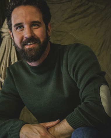 Men's sailor sweater in wool Navy