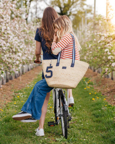 Woven basket Penelope Blue
