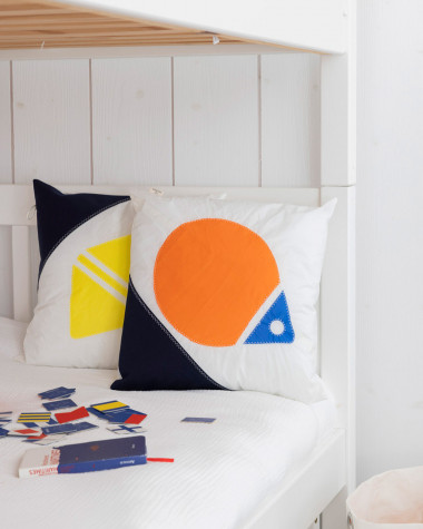 Cushion 40x40 Flottille orange & blue buoy