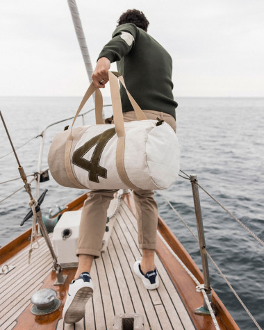 Duffel Bag Onshore · Linen and leather