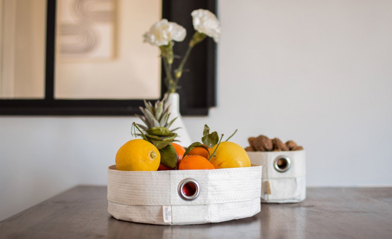 White table basket - Size Extra Small