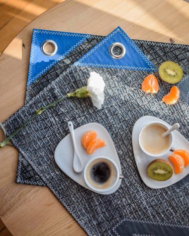 2 Placemats - Grey and blue