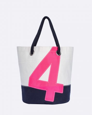 Recycled Sail Bag, Sailcloth Tote, Blue and Red