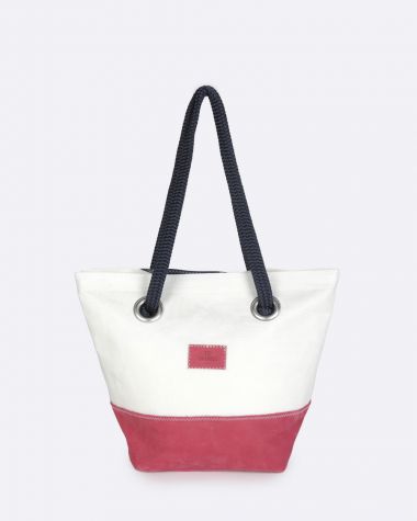 Handbag Legend - Linen and Pink Leather