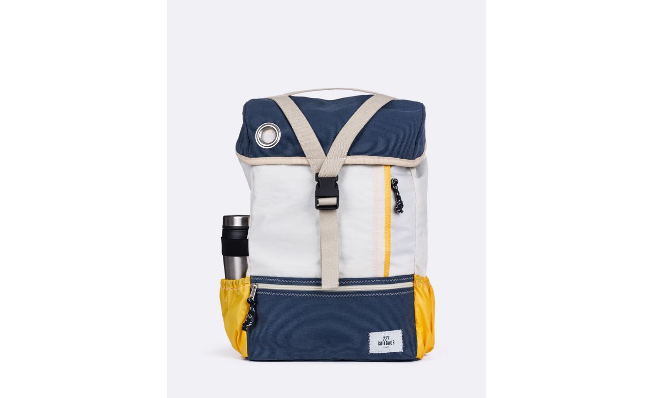 Biky Pannier Backpack convertible · Blue and yellow recyclé