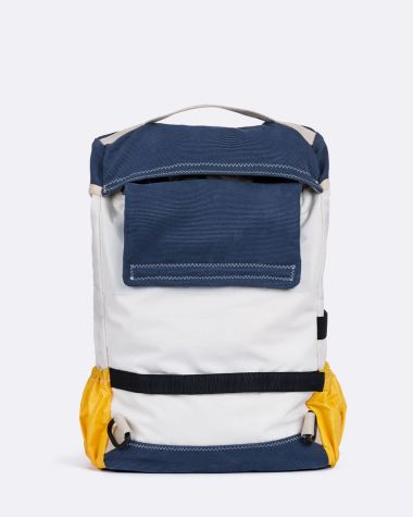 Biky Bike Pannier Backpack • Blue and yellow 