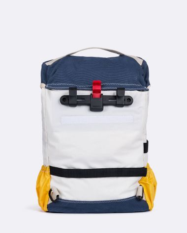 Biky Bike Pannier Backpack • Blue and yellow 