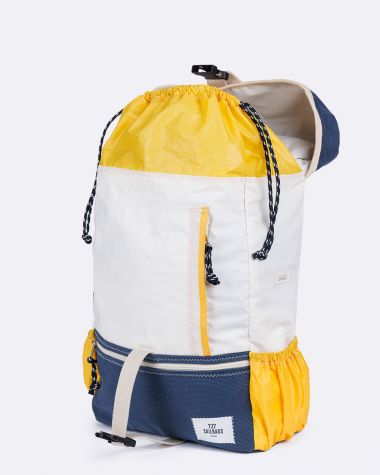 Biky Bike Pannier Backpack • Blue and yellow 