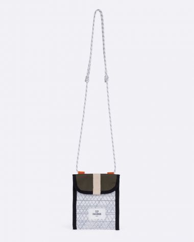 Skate cross-body bag · Khaki and orange