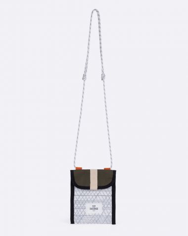 Skate cross-body bag · Khaki and orange 