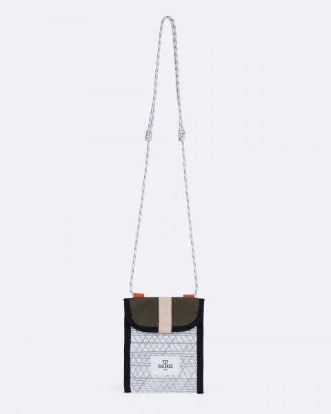 Skate cross-body bag · Khaki and orange 