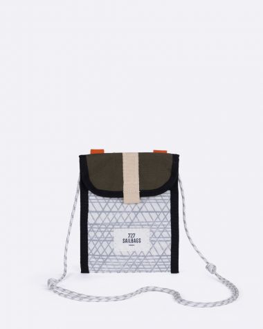 Skate cross-body bag · Khaki and orange 