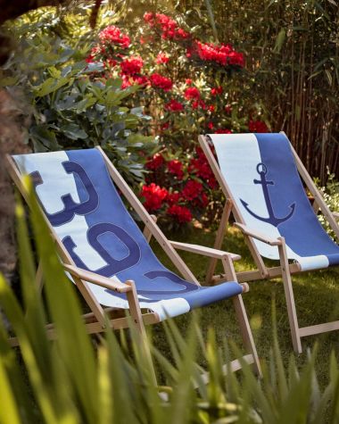 Beechwood deckchair · Nattier Blue