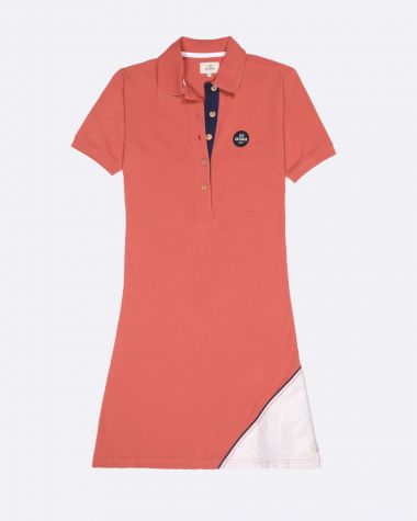 Yachting Polo dress · Coral  