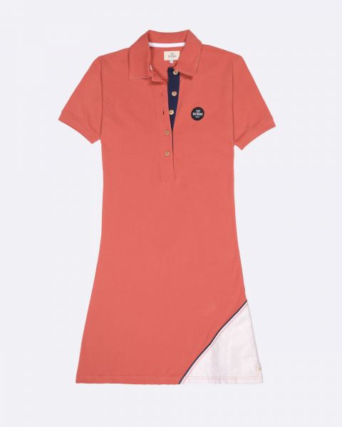Yachting Polo dress · Coral  