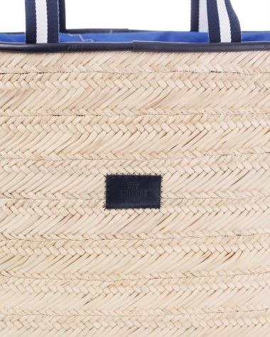 Woven basket Pénélope · Navy blue