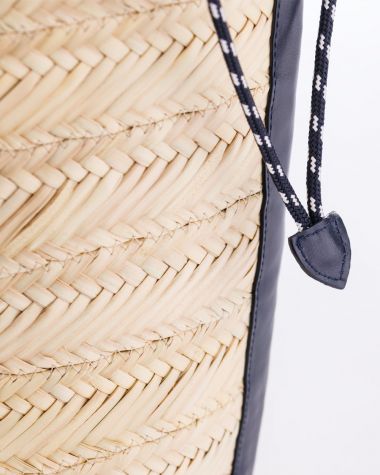 Woven basket Pénélope · Navy blue