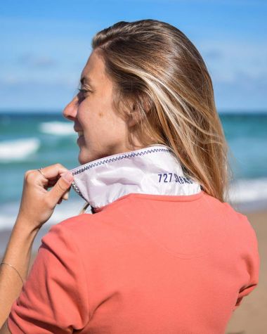 Yachting polo dress · Coral