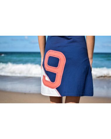 Yachting polo dress · Deep blue recyclé | 727 Sailbags USA