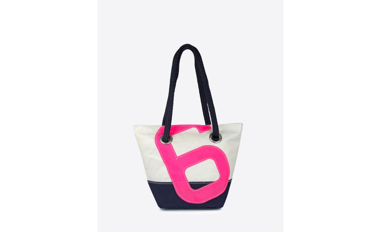 Legend Handbag · Navy Blue and Pink recyclé | 727 Sailbags USA