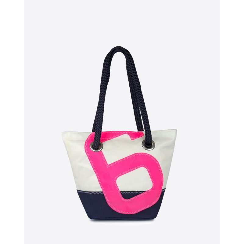 Legend Handbag · Navy Blue and Pink recyclé | 727 Sailbags USA