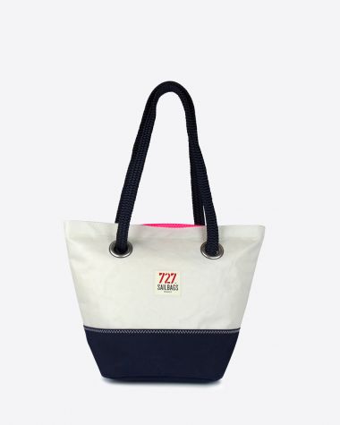 Legend Handbag · Navy Blue and Pink