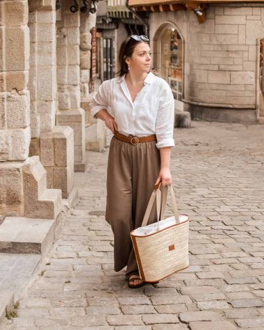 Pénélope Basket Bag · Camel Brown