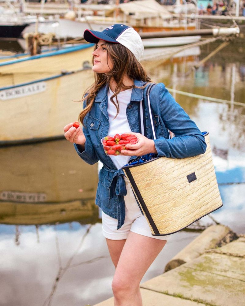 Pénélope Basket Bag · Navy Blue