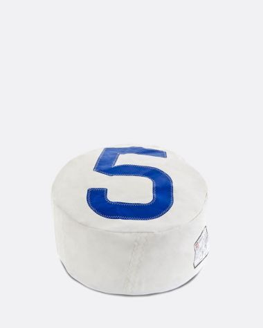 Solo Bean Bag ⌀22 · White and Blue