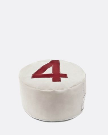 Solo Bean Bag ⌀22 · White and Red