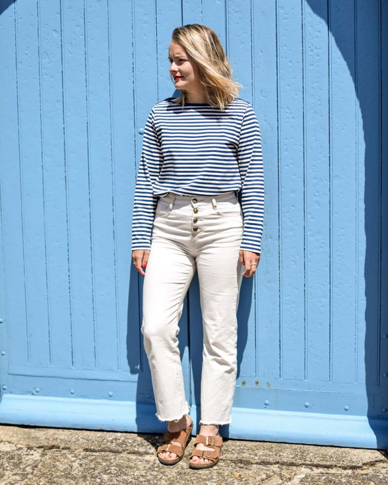 Women's Nantucket Striped Sailor Shirt · Blue stripes