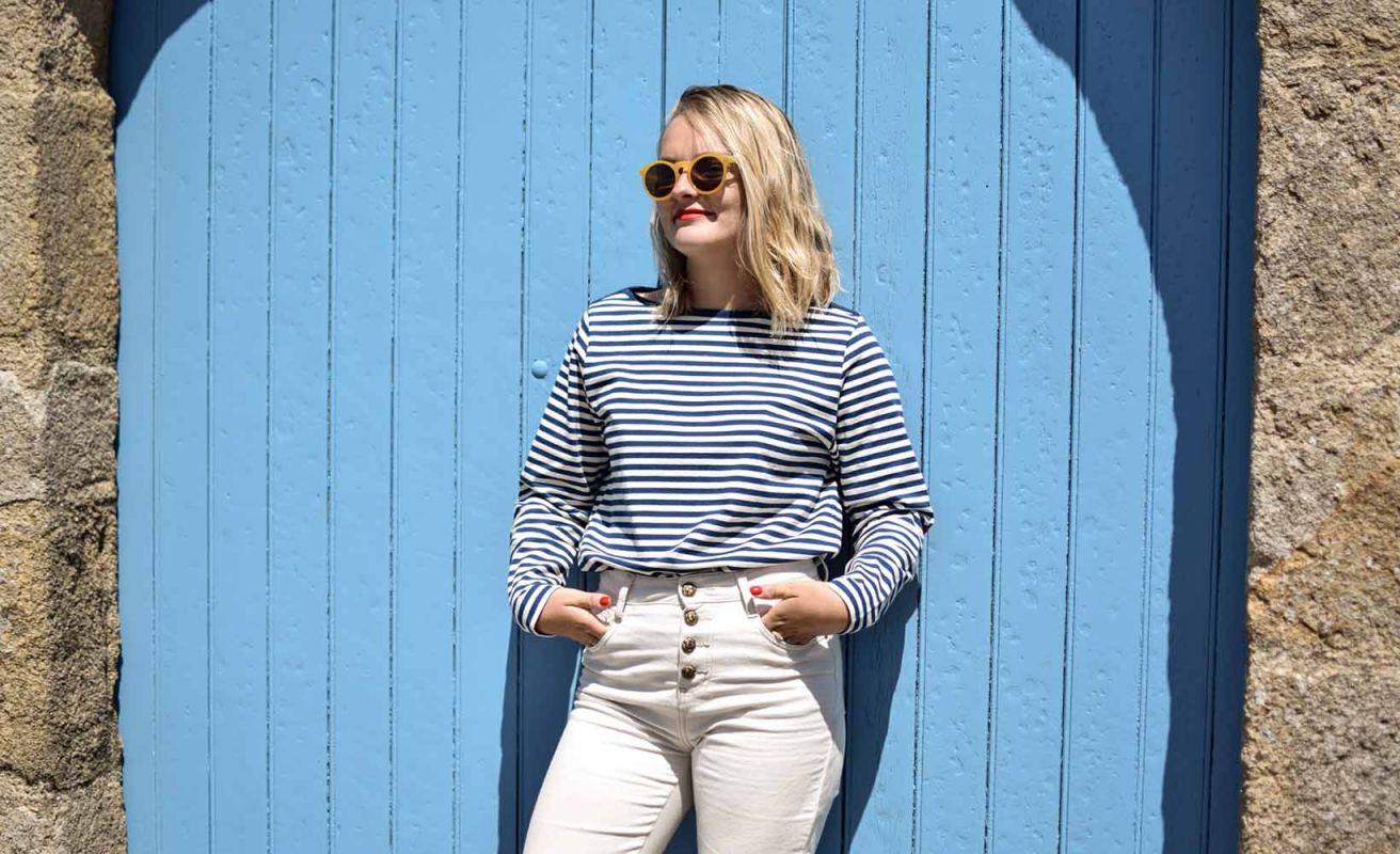 Women's Nantucket Striped Sailor Shirt · Blue stripes