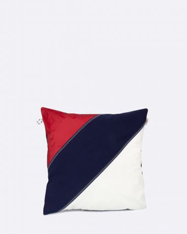 Cushion 15x15 in · Navy & Red