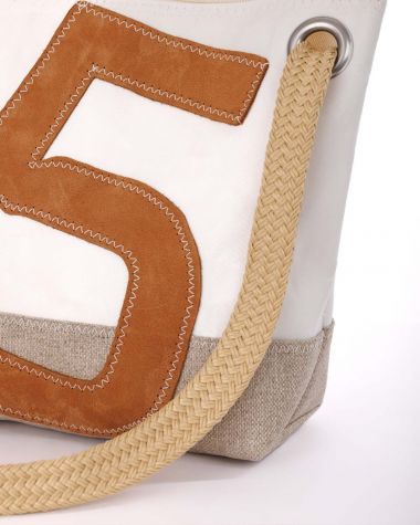 Rivage cross-body bag · Leather and Linen
