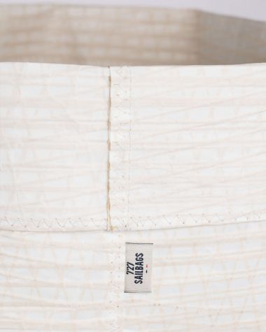 Natural linen laundry basket