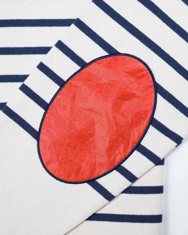 Men's Breton Shirt Midship · Beige and red
