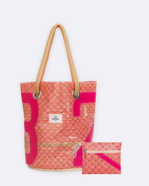 Combo Pack: Beach Bag and Pocket · Pink and Sand