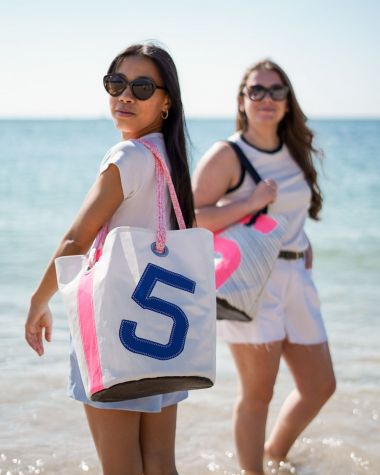 Beach bag Pink and Blue · 727 Sailbags x TBS