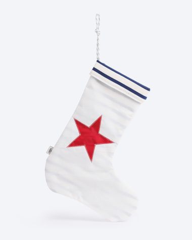 Christmas stocking · Star and Breton stripe fabric
