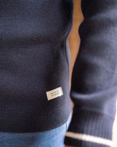 Men's sailor sweater in wool · Farr Navy