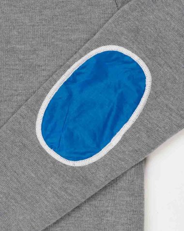 Men's sailor sweater in mérinos wool · Grey and blue