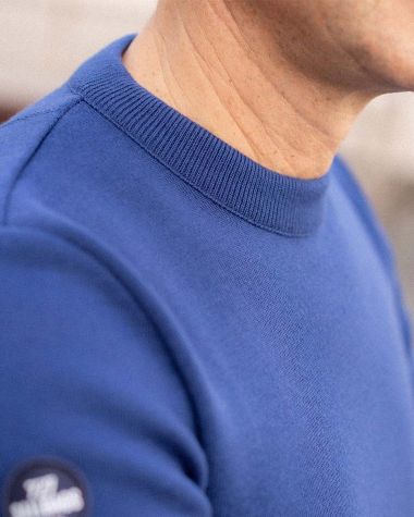 Men's sailor sweater in mérinos wool · Nautical Blue