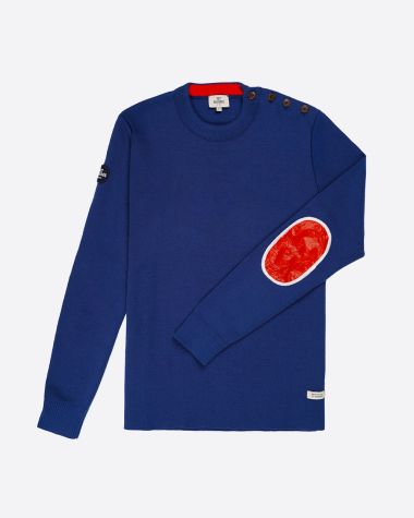 Men's sailor sweater in mérinos wool · Nautical Blue